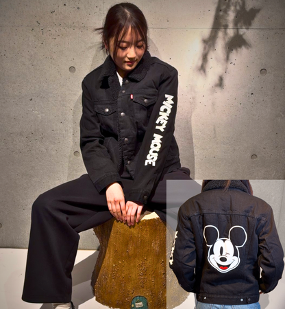 Levi's×Disney 黒デニムジャケット（未使用品） 4
