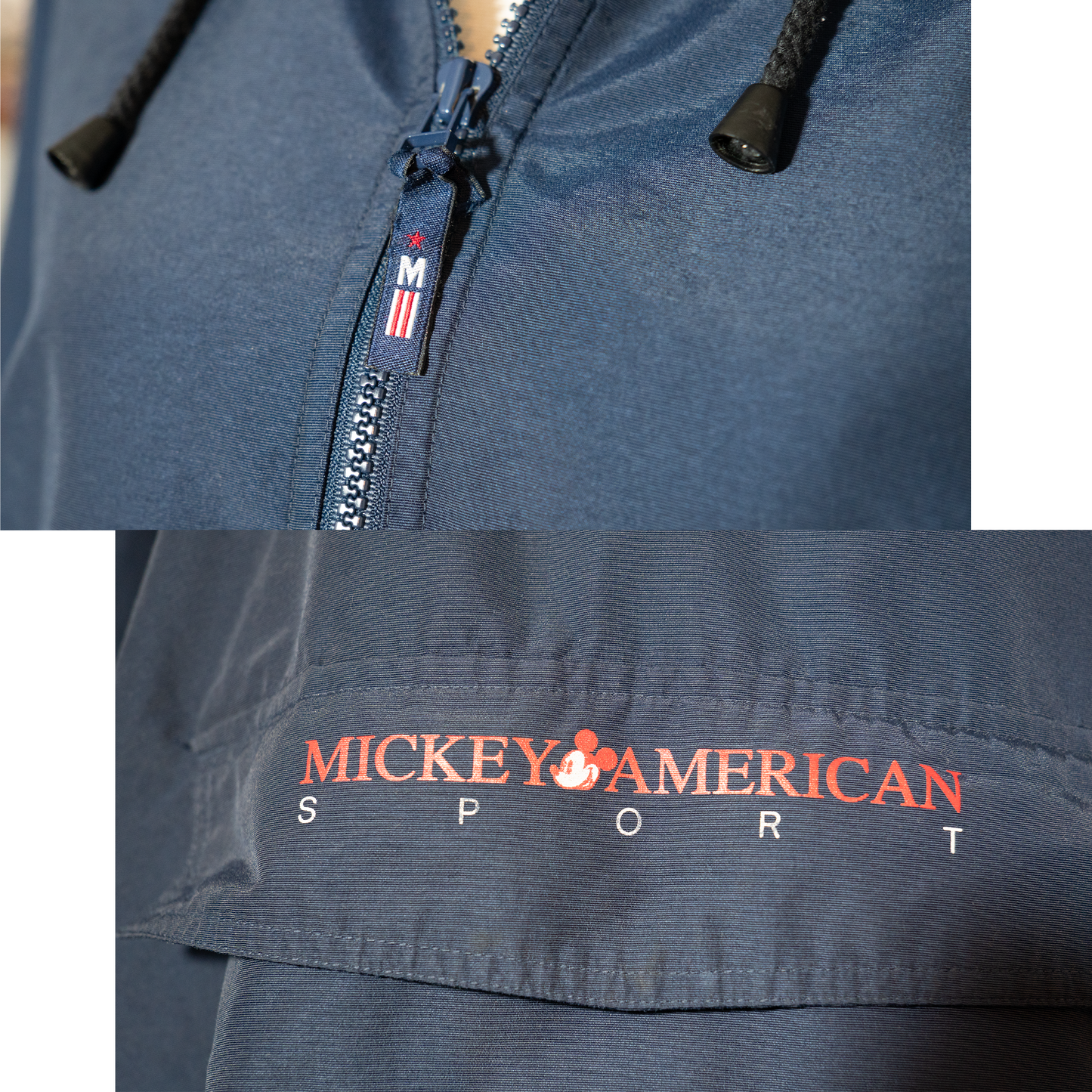 ミッキー/ミニー/プルートのバック刺繍アノラック【00's】