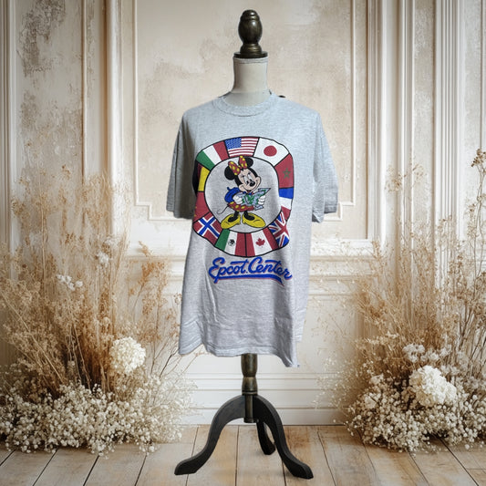 ミニーのワールドツアーTシャツ(エプコット)【90's】