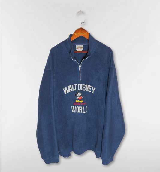 WALT DISNEY WORLDハーフジップフリースネイビー